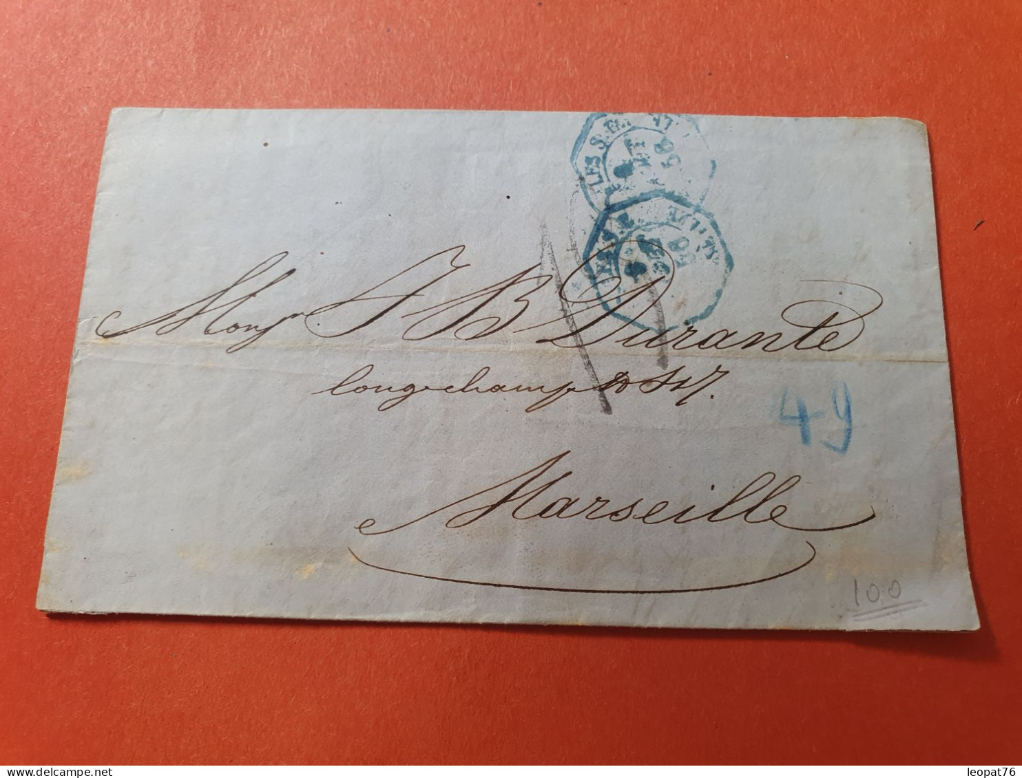 Italie  Lettre Avec Texte De Palerme Pour Marseille En 1856 - Réf 3437 - Sizilien