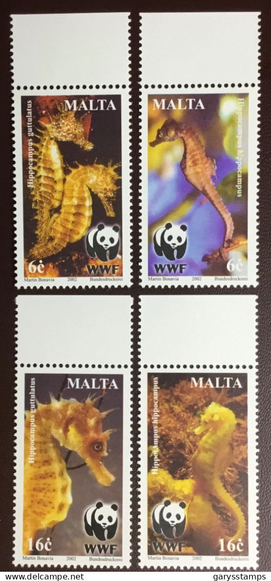 Malta 2002 WWF Seahorses Marine Life MNH - Marine Life