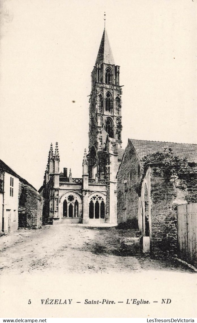 FRANCE - Vézelay - Saint Pierre - Vue Générale De L'église - N D - Vue De L'extérieur - Carte Postale Ancienne - Vezelay