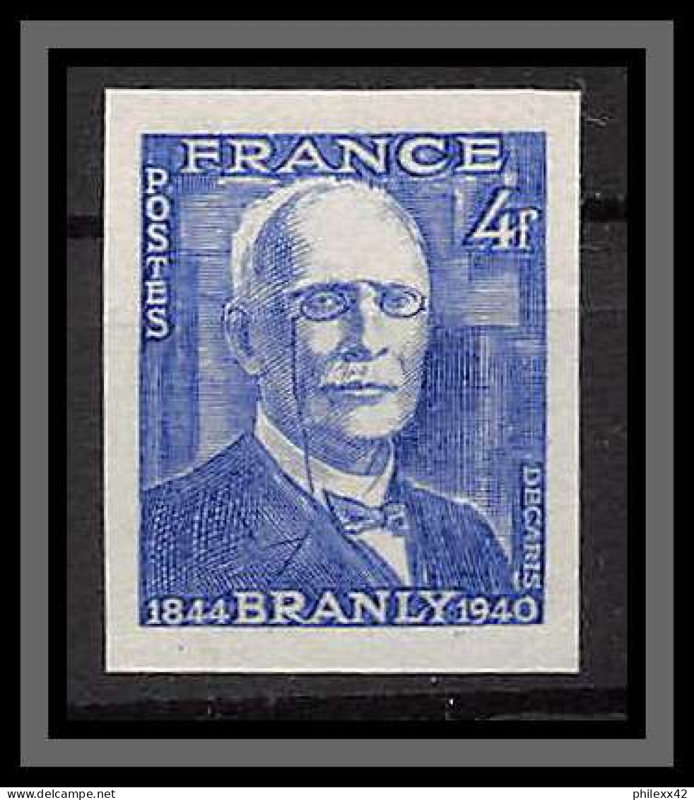 France N°599 Physicien (physic) Edouard Branly Non Dentelé ** MNH (Imperf) Cote Maury 35 Euros - 1941-1950