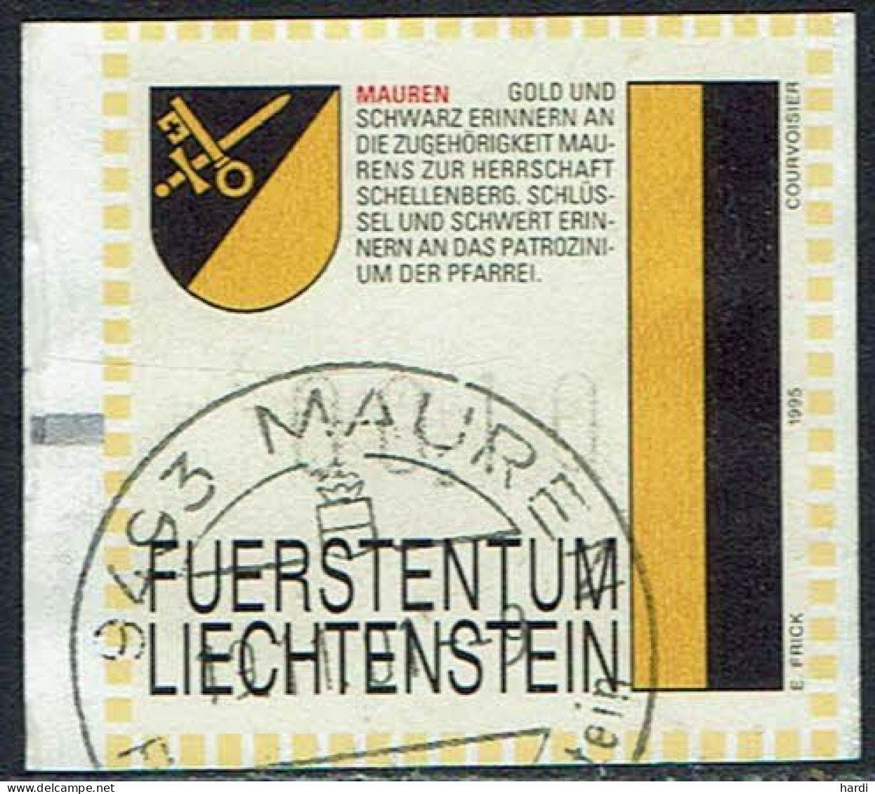 Liechtenstein 1995,Automatenmarken, MiNr.: 9, Gestempelt - Vignette [ATM]
