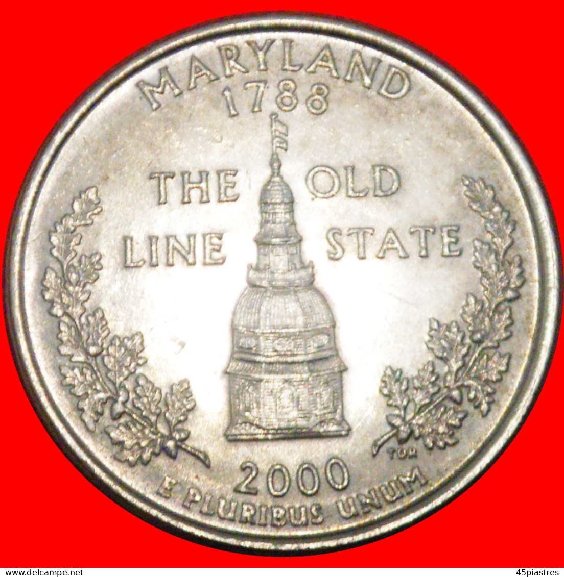 * STATEHOUSE 1788: USA  1/4 DOLLAR 2000D MINT LUSTRE! WASHINGTON (1789-1797)! · LOW START ·  NO RESERVE! - 1999-2009: State Quarters