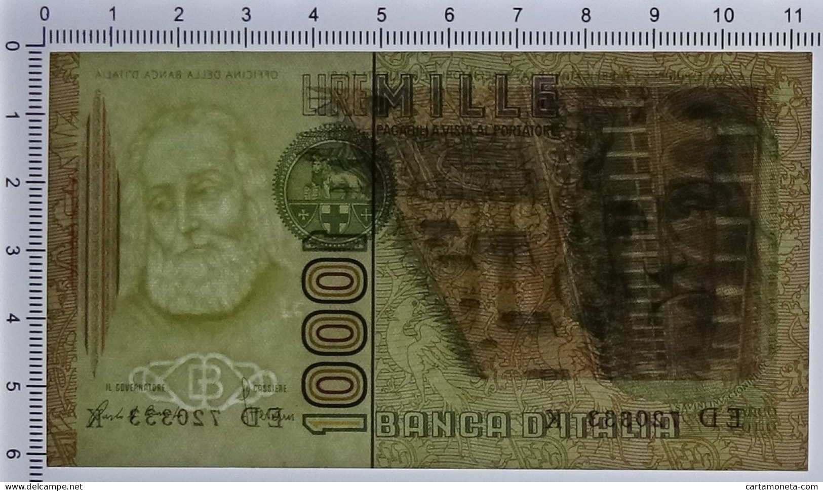 1000 LIRE MARCO POLO LETTERA D 28/10/1985 FDS - Otros & Sin Clasificación