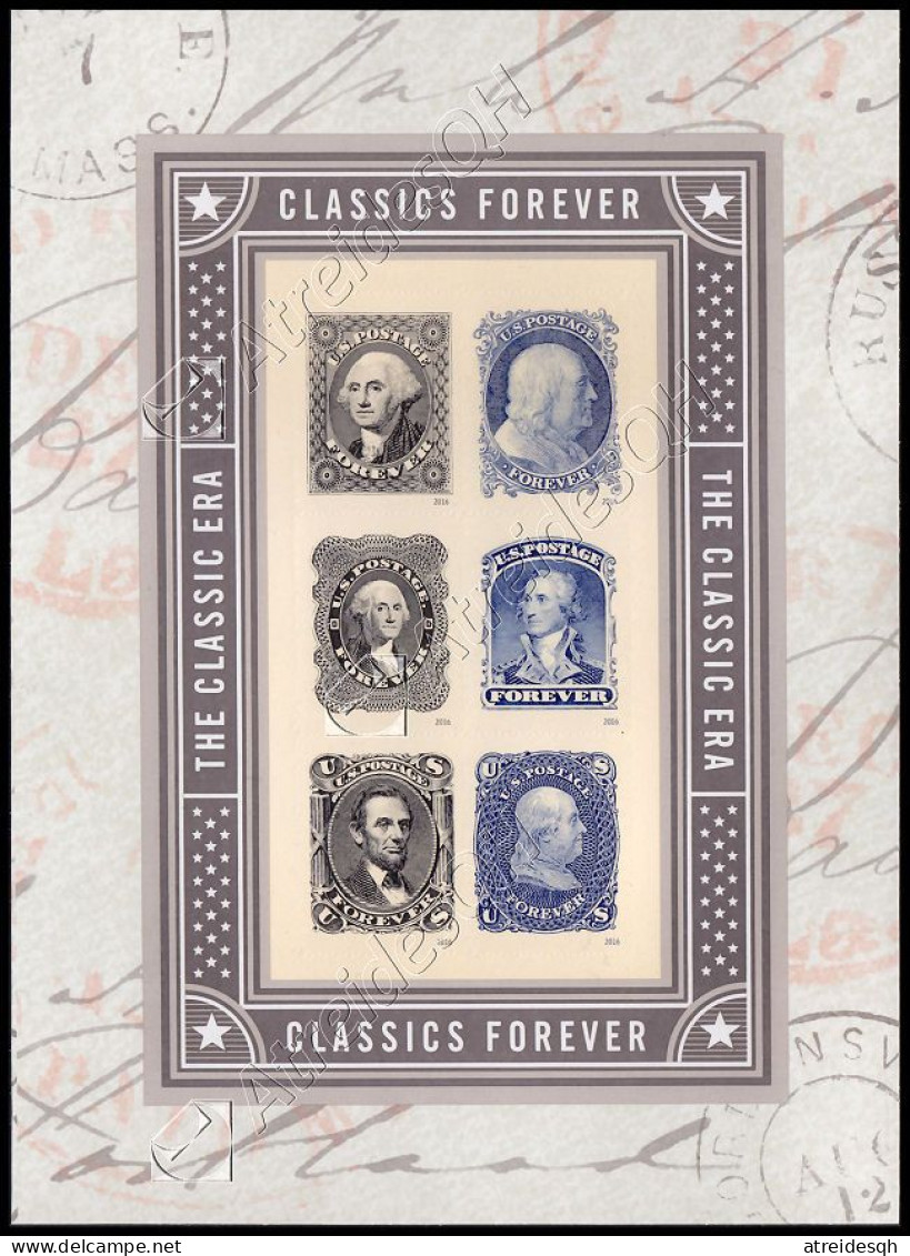 [Q] USA 2016: Foglietto Francobolli Classici / Forever Classics S/S ** - Blocchi & Foglietti