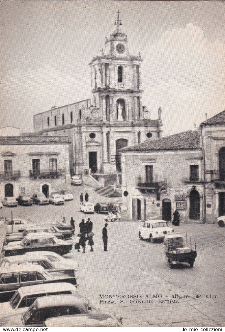 Cartolina Monterosso Almo ( Ragusa ) Piazza San Giovanni Battista - Ragusa