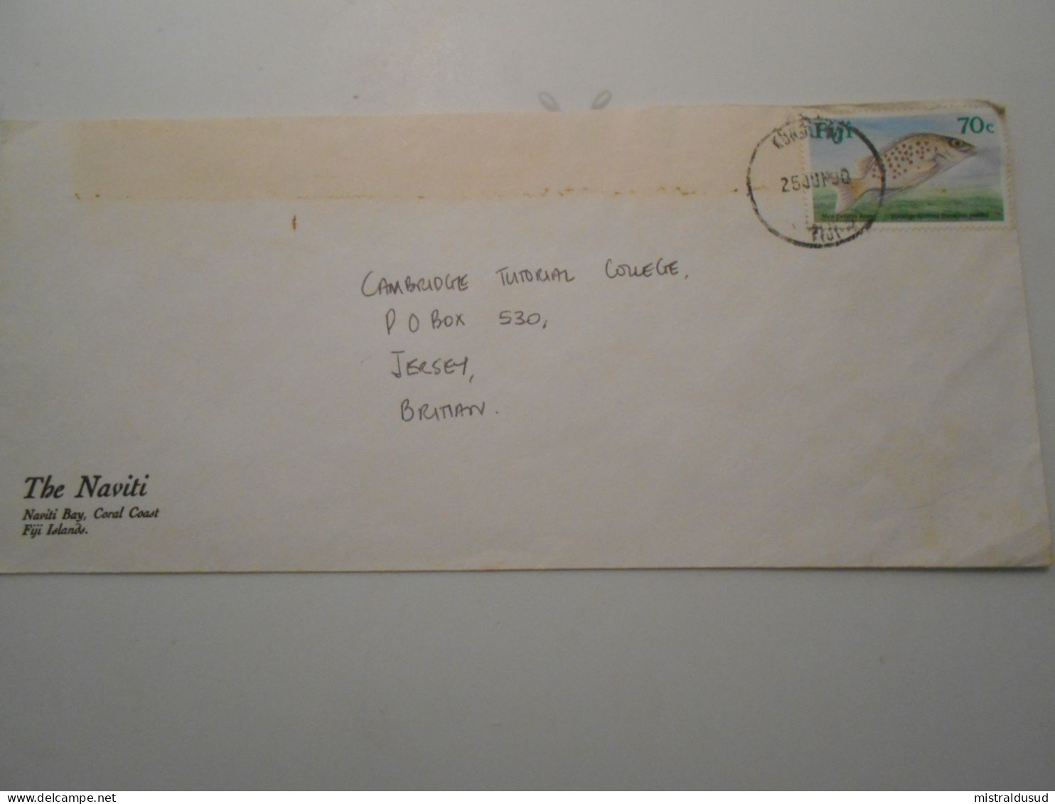 Fidji , Lettre De Korovou 1990 Pour Jersey - Fiji (1970-...)