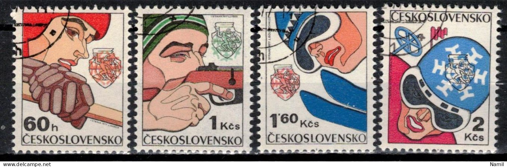 Tchécoslovaquie 1977 Mi 2356-9 (Yv 2192-5), Obliteré - Oblitérés