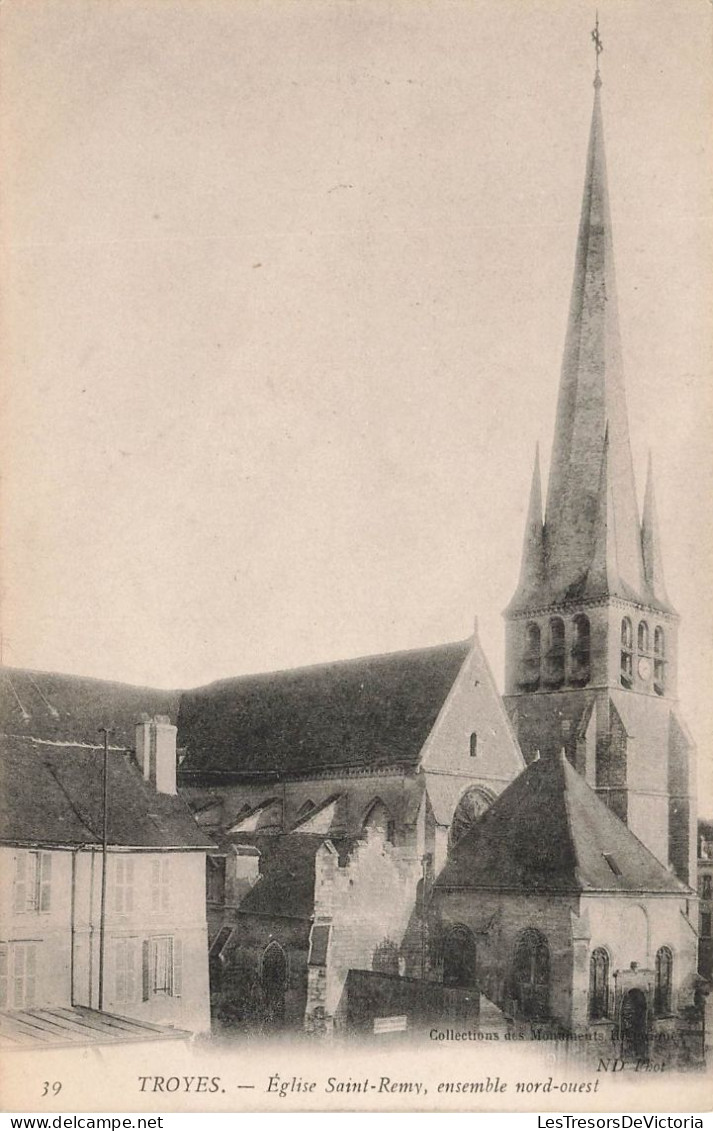 FRANCE - Troyes - Vue Générale De L'église Saint Remy - Ensemble Nord Ouest - Carte Postale Ancienne - Troyes