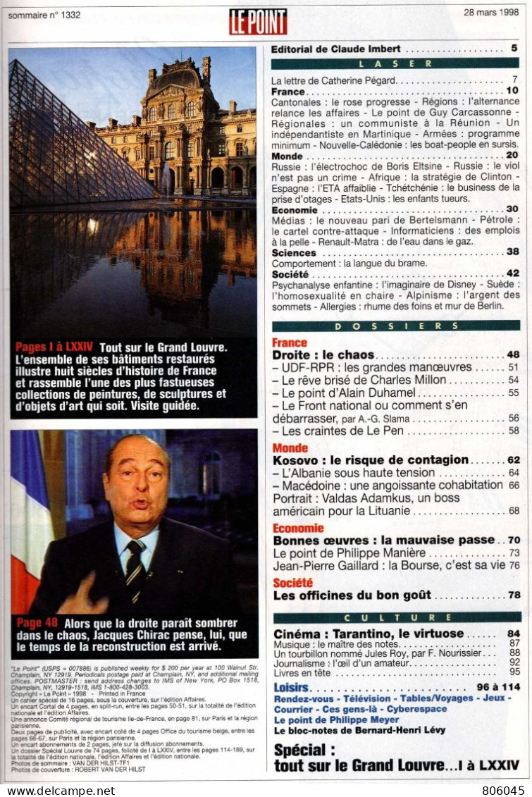 Le Point 1998 - Le Grand Louvre - General Issues