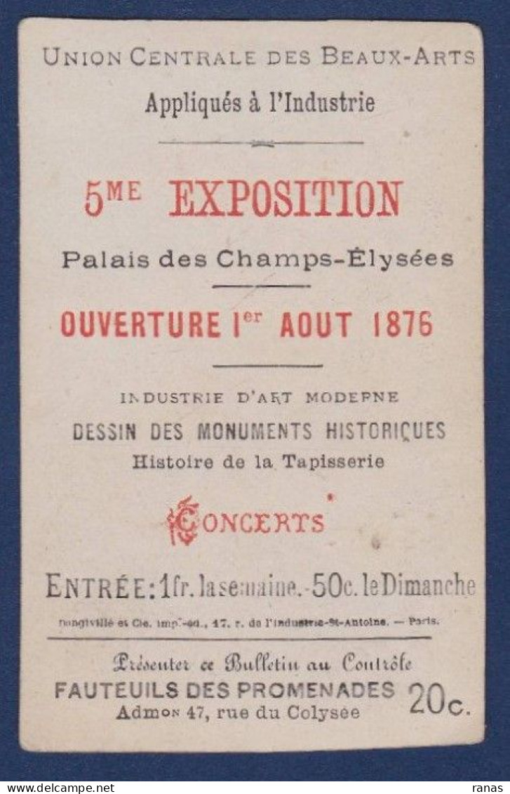 Chromo Ticket De Chaises, Bon De Chaise Voir Le Dos - Other & Unclassified