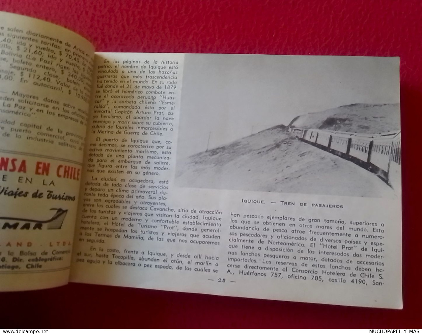 ANTIGUA GUÍA DEL VERANEANTE 1953 EDITA FERROCARRILES DEL ESTADO CHILE, 402 PÁG. CON MAPAS FOTOS..GUIDE...MAPS CARTES ETC