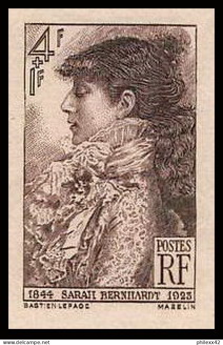 France N°738 Sarah Bernhardt Non Dentelé ** MNH (Imperf) Cote Maury 100 Euros - 1941-1950