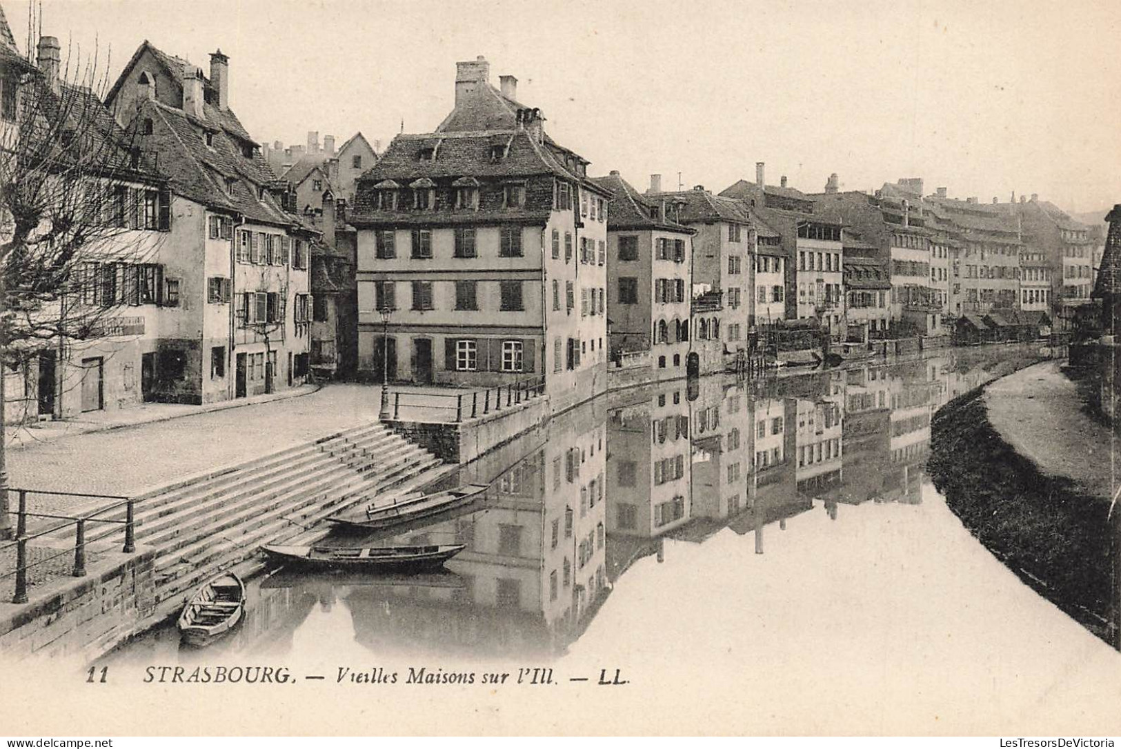 FRANCE - Strasbourg - Vieilles Maisons Sur L'ILL - LL - Vue Panoramique Des Maisons - Barques - Carte Postale Ancienne - Toulouse