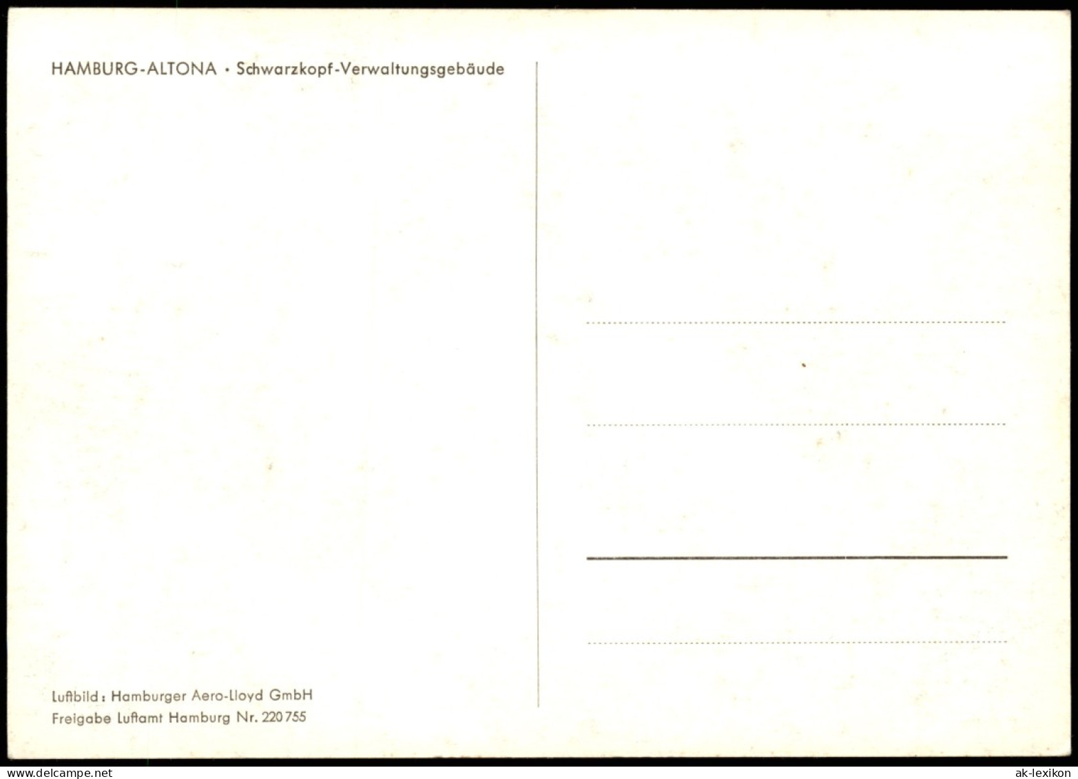 Ansichtskarte Altona-Hamburg Luftbild Schwarzkopf-Verwaltungsgebäude 1971 - Altona