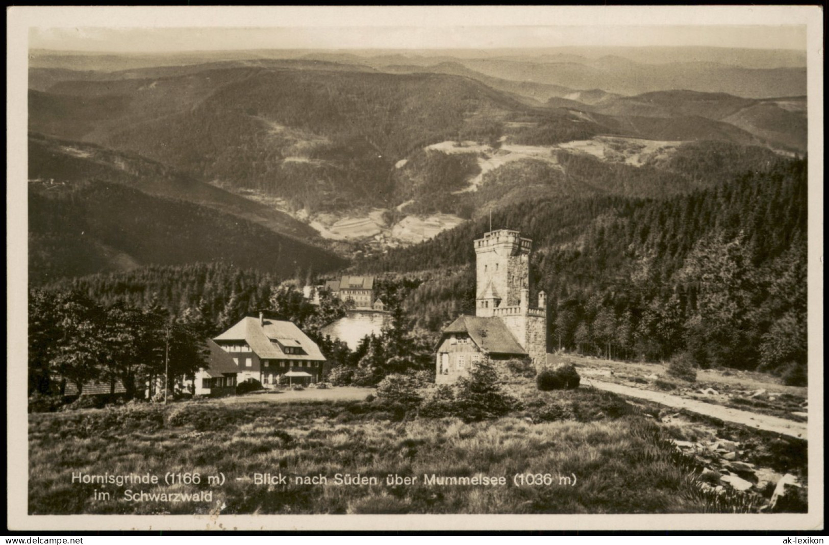 Ansichtskarte Achern Hornisgrinde (Berg) - Fotomontage 1932 - Achern