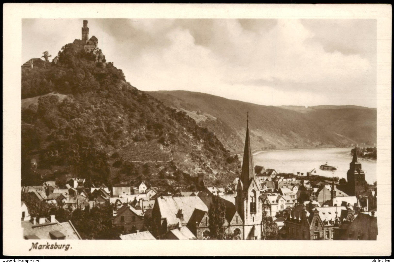 Ansichtskarte Braubach Marksburg, Stadt - Fotokarte 1934 - Braubach