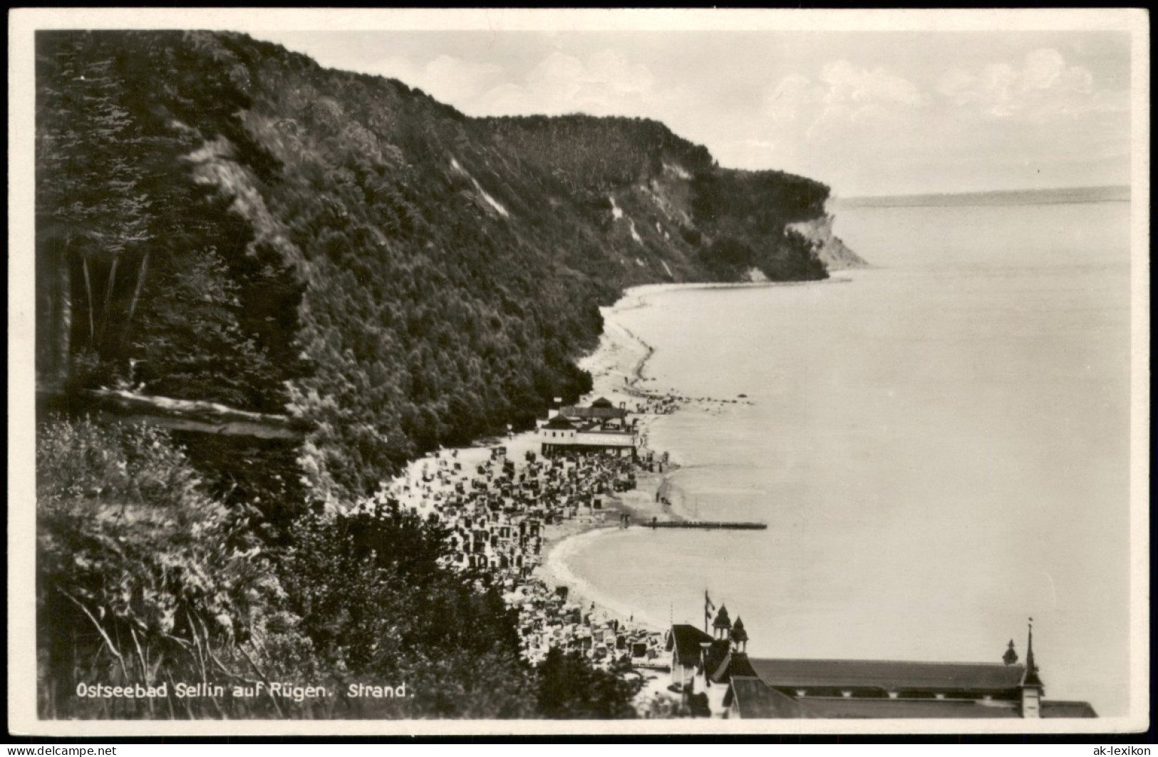 Ansichtskarte Sellin Strand, Seebrücke - Fotokarte 1930 - Sellin