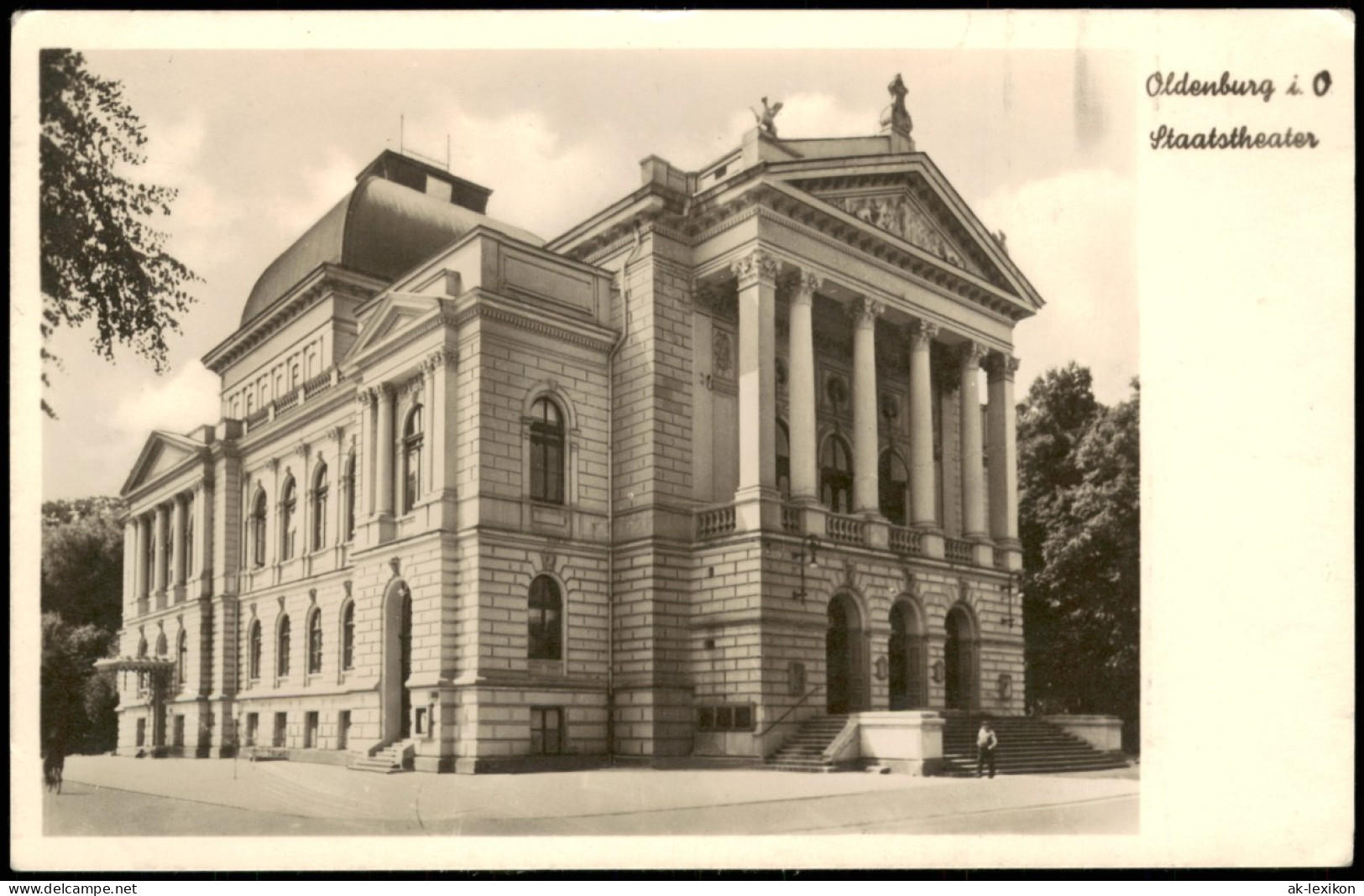 Ansichtskarte Oldenburg Theater 1947  Gel. Leipziger Messe BM Von Oldenburg - Oldenburg