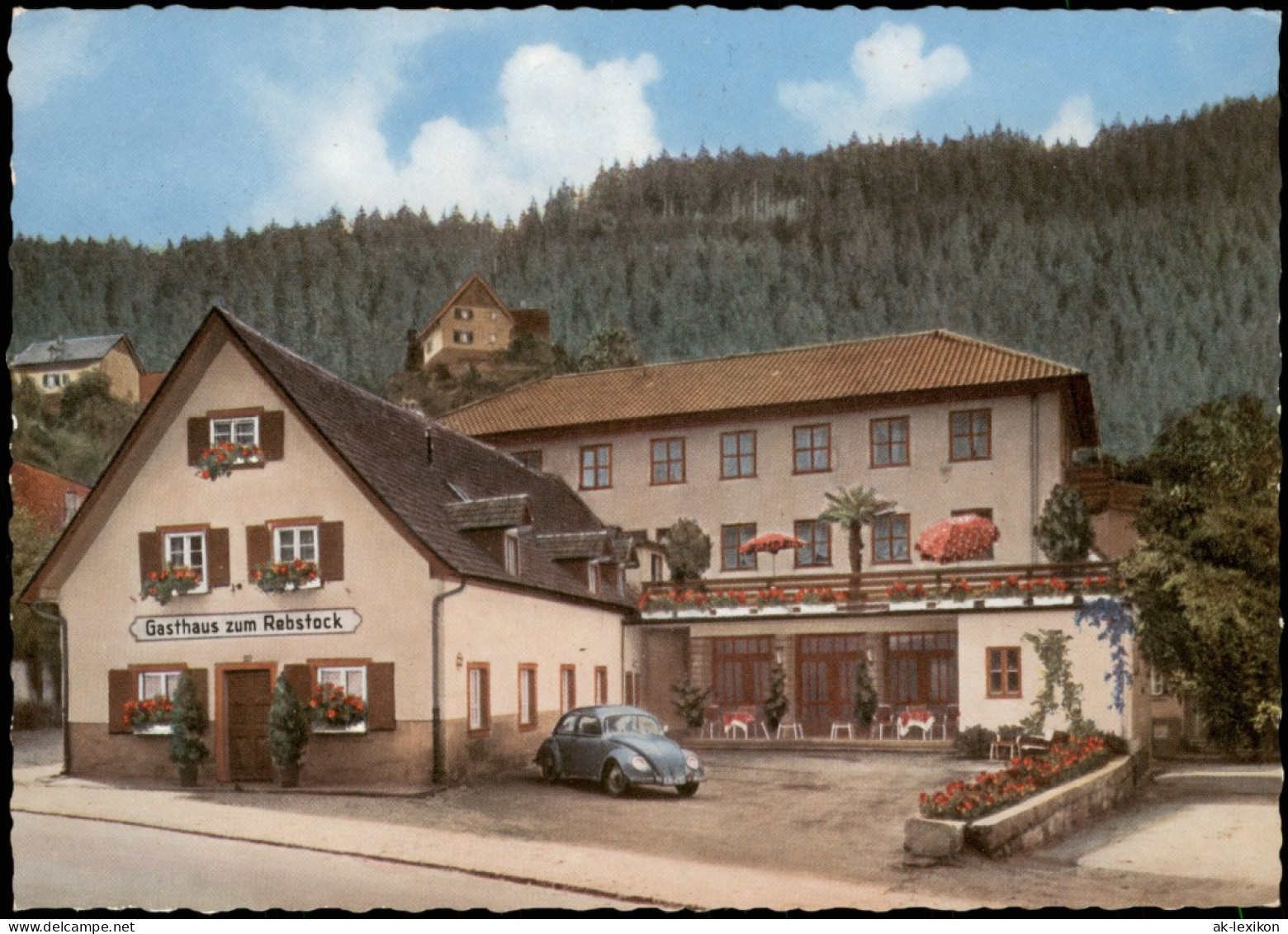 Bühlertal PENSION Gasthaus Zum Rebstock BESITZER: LUDWIG HORTH, VW KÄFER 1959 - Bühlertal