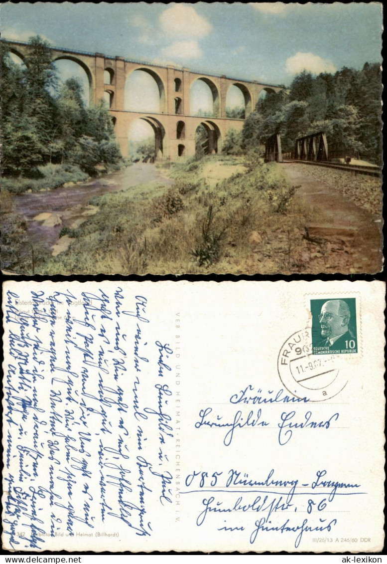 Ansichtskarte Jocketa-Pöhl Elstertalbrücke 1960 - Pöhl