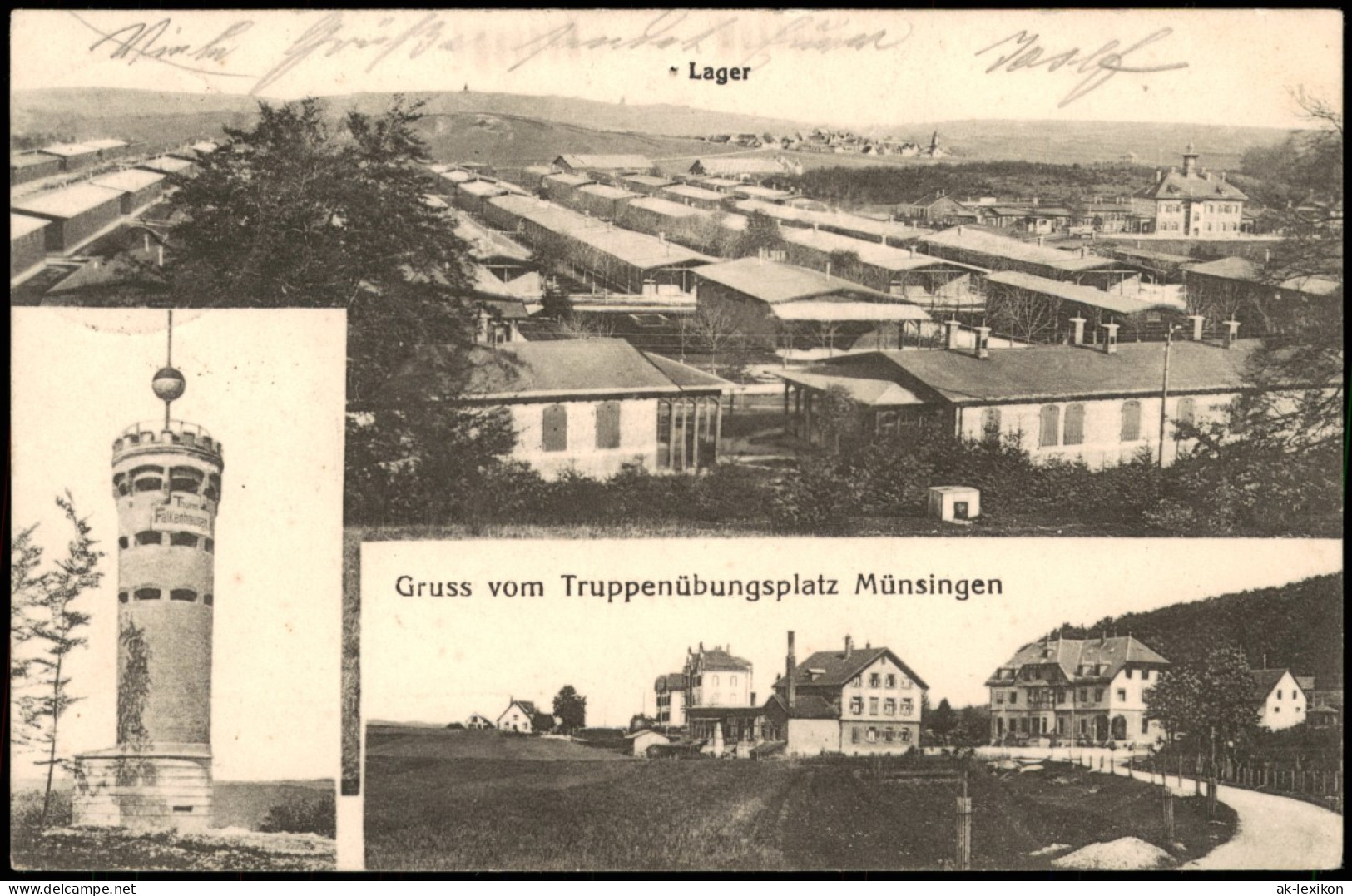 Münsingen (Württemberg) Truppenübungsplatz Lager-Ansichten 1917   Feldpost 1.WK - Münsingen