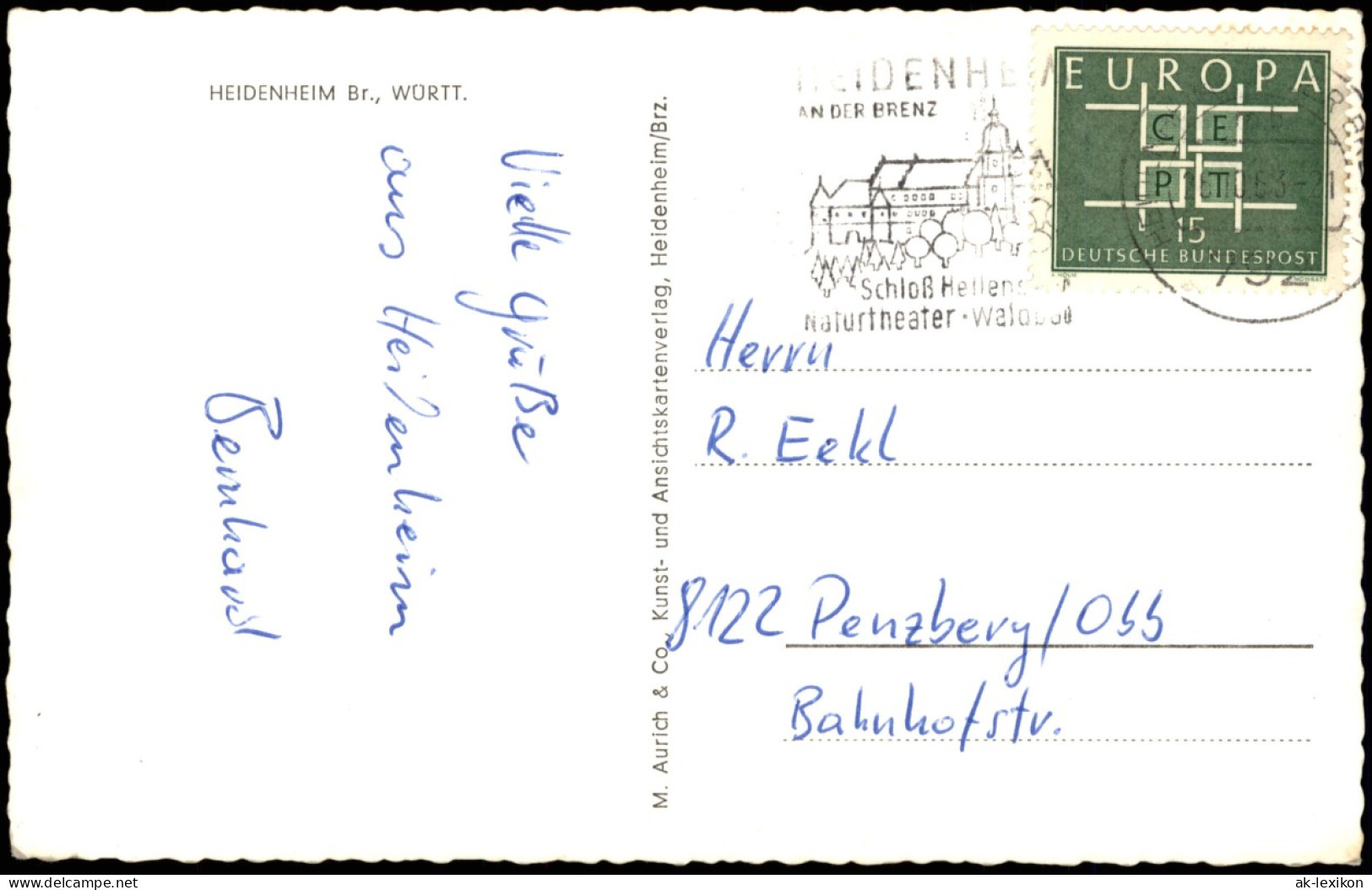 Ansichtskarte Heidenheim An Der Brenz Blick Auf Stadt Und Fabrik 1963 - Heidenheim