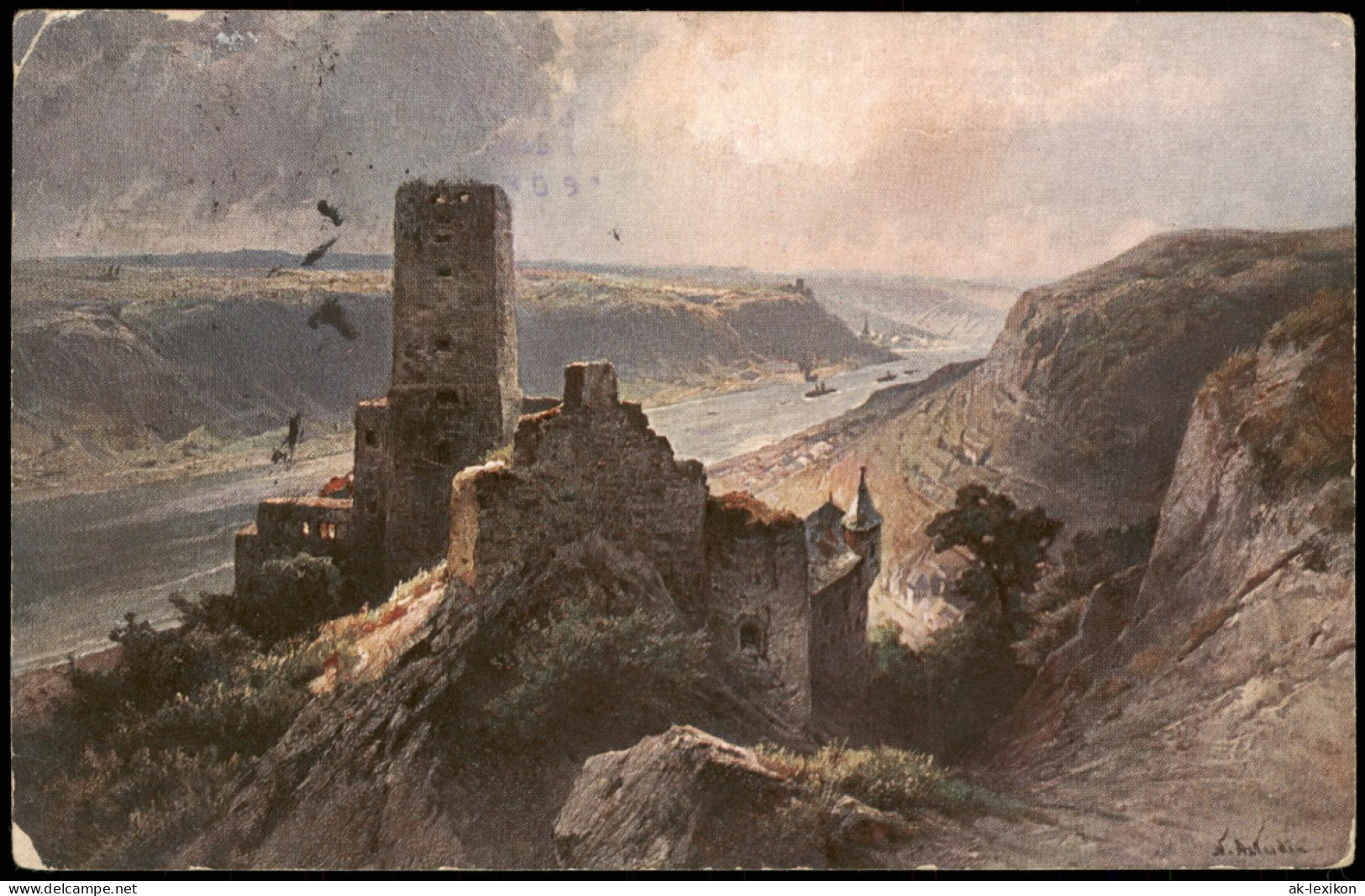 Ansichtskarte Kaub Burg Gutenfels Ca 1916 - Kaub