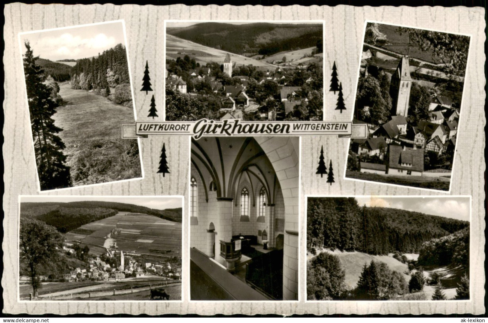 Ansichtskarte Girkhausen-Bad Berleburg Mehrbildkarte Mit Ortsansichten 1965 - Bad Berleburg