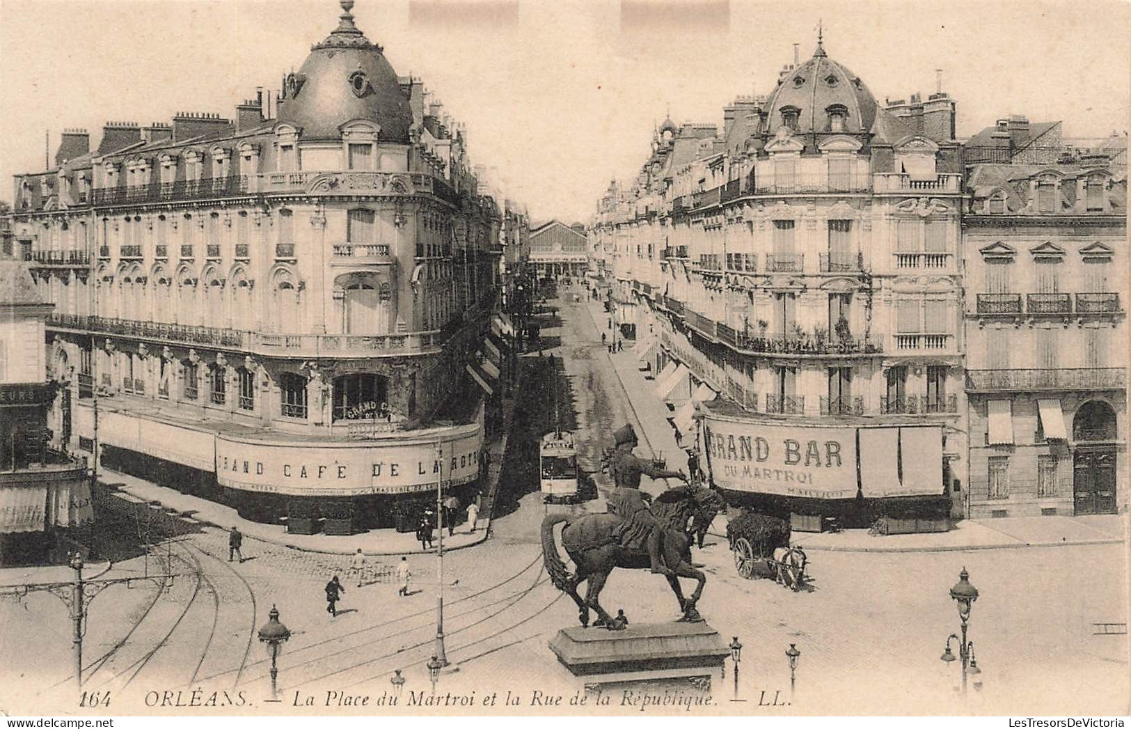 FRANCE - Orléans - La Place Du Martroi Et La Rue De La République - Carte Postale Ancienne - Orleans