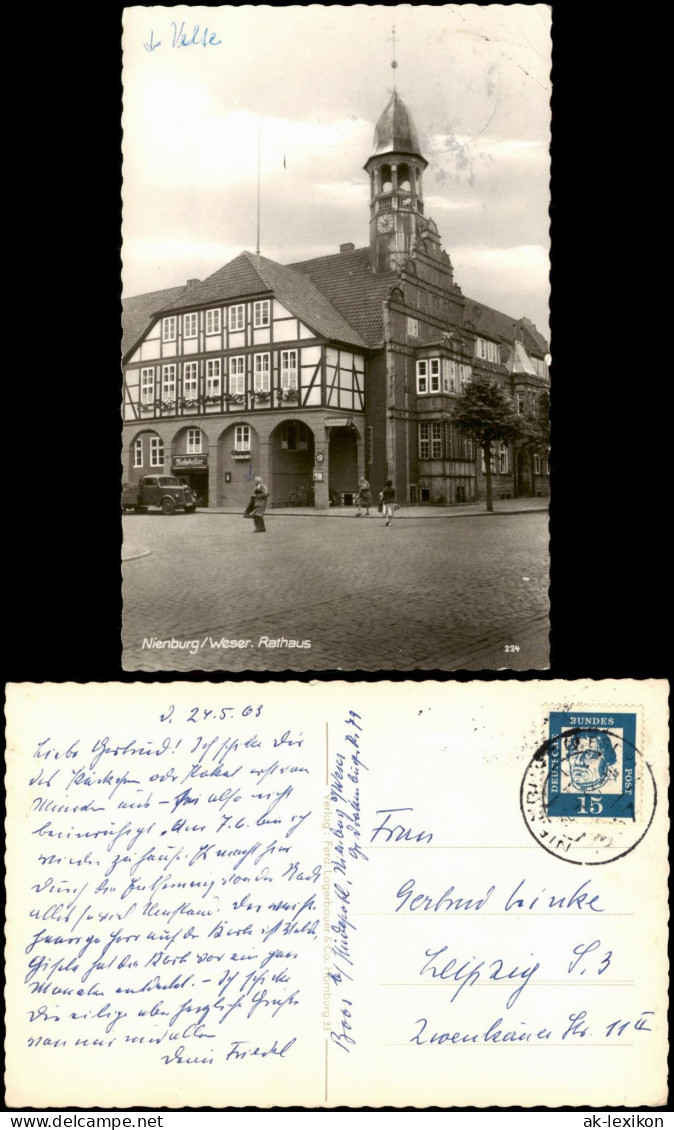 Ansichtskarte Nienburg/Weser Rathaus Und Ratskeller 1963 - Nienburg