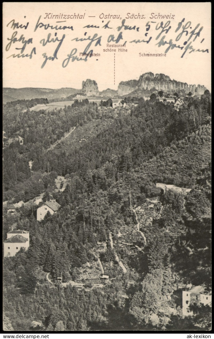 Ansichtskarte Kirnitzschtal Blick Auf Die Stadt Kirnitzschtal 1942 - Kirnitzschtal