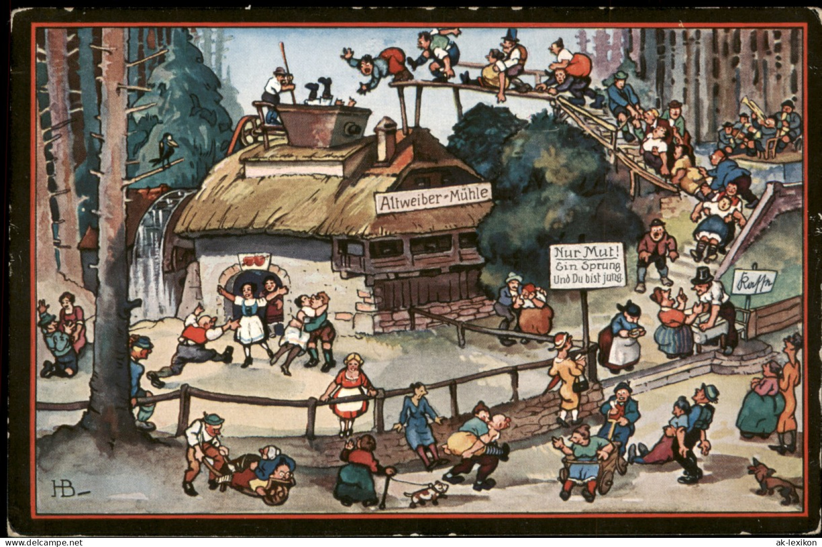 Ansichtskarte  Altweibermühle (Sage) - Künstlerkarte 1918 - Fairy Tales, Popular Stories & Legends