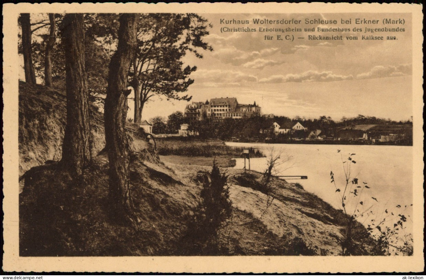 Ansichtskarte Woltersdorf Woltersdorfer Schleuse Kurhaus 1928 - Woltersdorf
