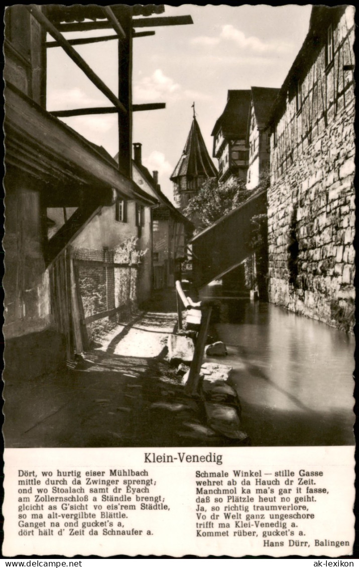 Ansichtskarte Balingen "Klein Venedig" Text Von Hans Dürr 1959 - Balingen