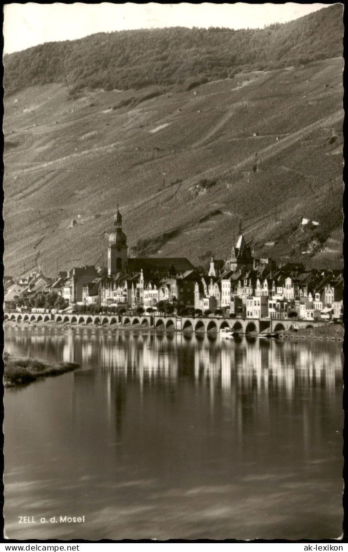 Ansichtskarte Zell/Mosel Panorama-Ansicht 1958 - Zell