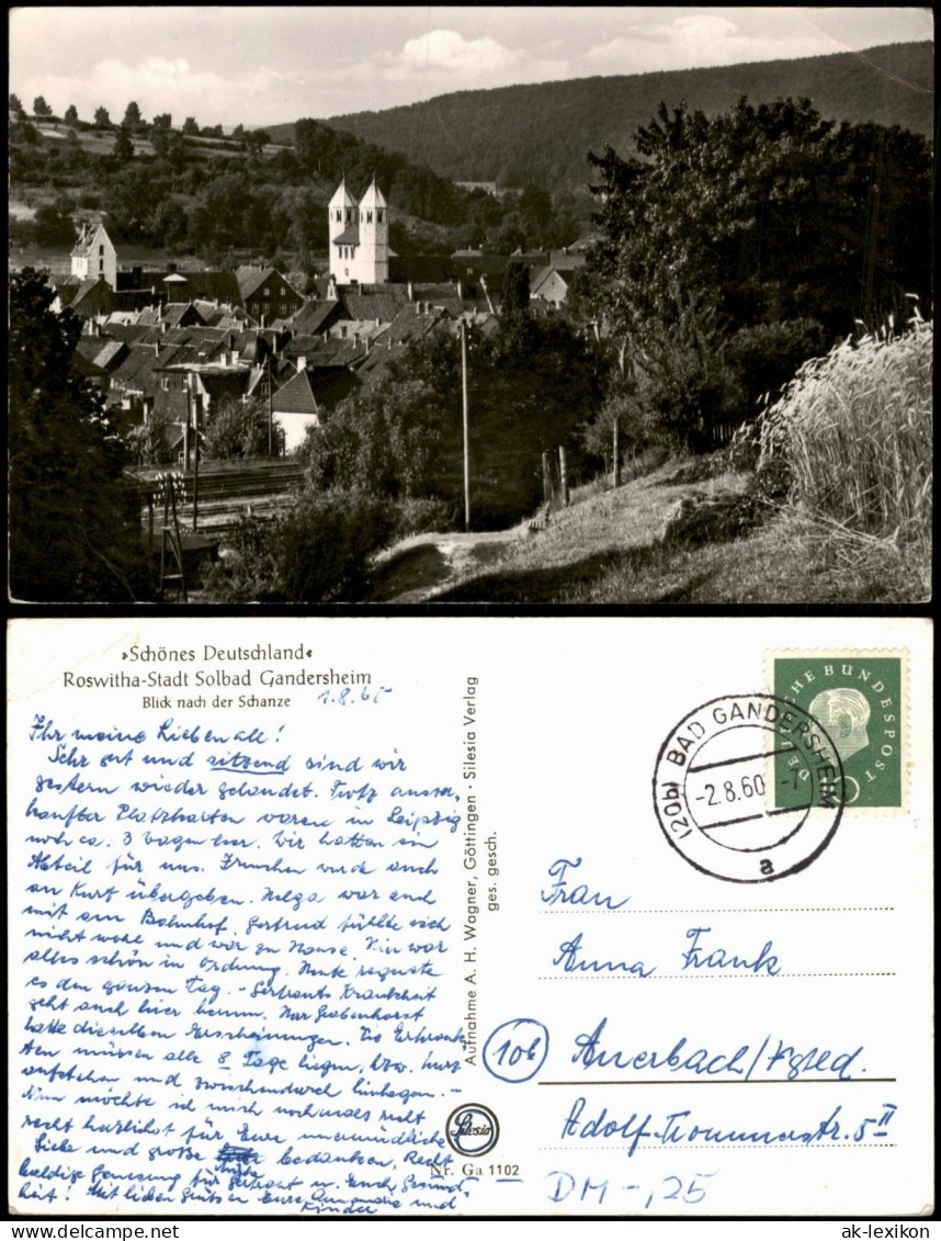 Ansichtskarte Bad Gandersheim Panorama-Ansicht Blick Nach Der Schanze 1960 - Bad Gandersheim