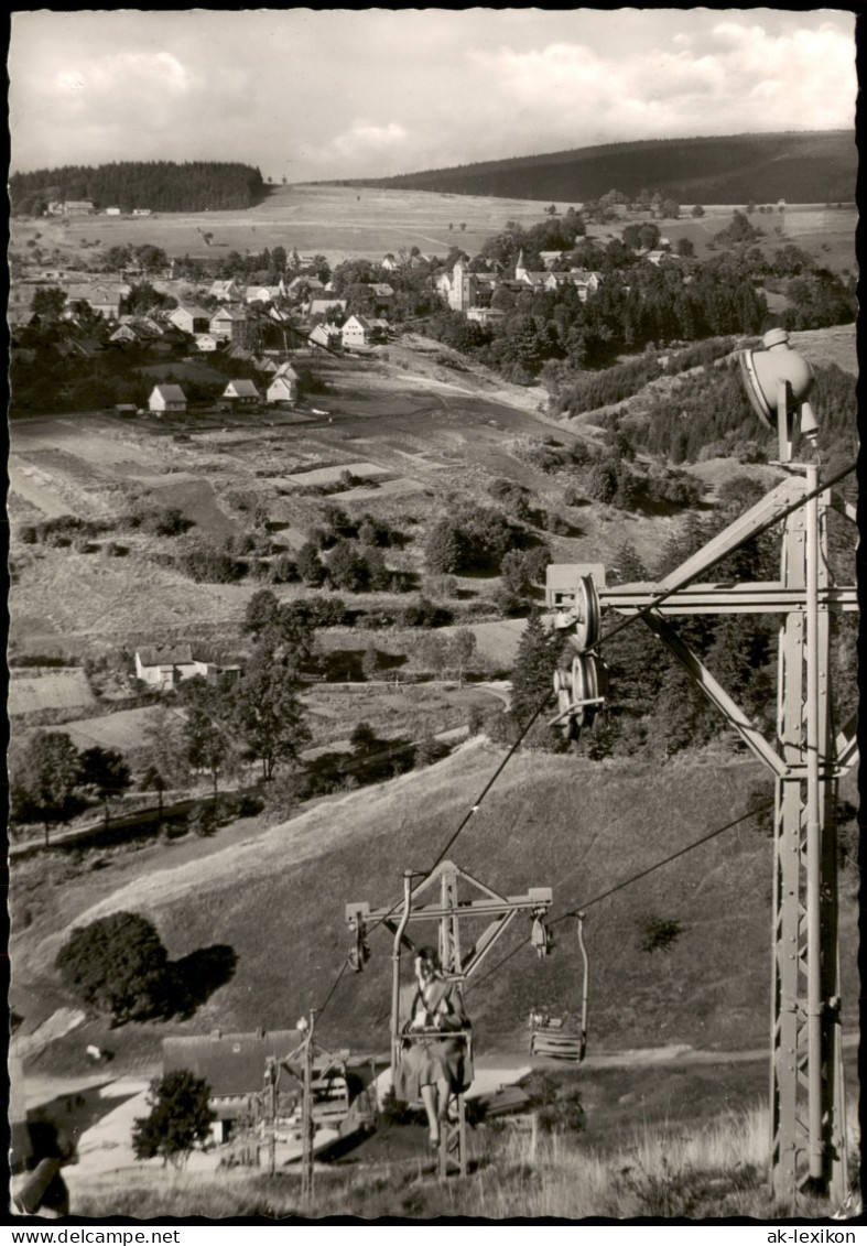 Ansichtskarte Sankt Andreasberg-Braunlage Stadt, Frau Im Sessellift 1957 - St. Andreasberg