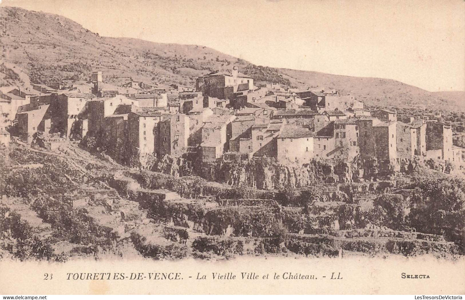 FRANCE - Tourettes De Vence - Vue De La Vieille Ville Et Le Château - L L - Carte Postale Ancienne - Grasse