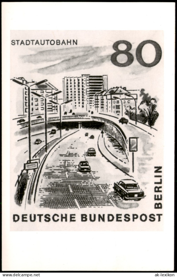 Tegel-Berlin Briefmarke STADTAUTOBAHN  Sonderstempel   Airport Flughafen 1966 - Tegel