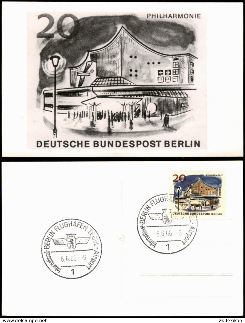 Tegel-Berlin Briefmarke  Mit Sonderstempel Flughafen Tegel Airport 1966 - Tegel