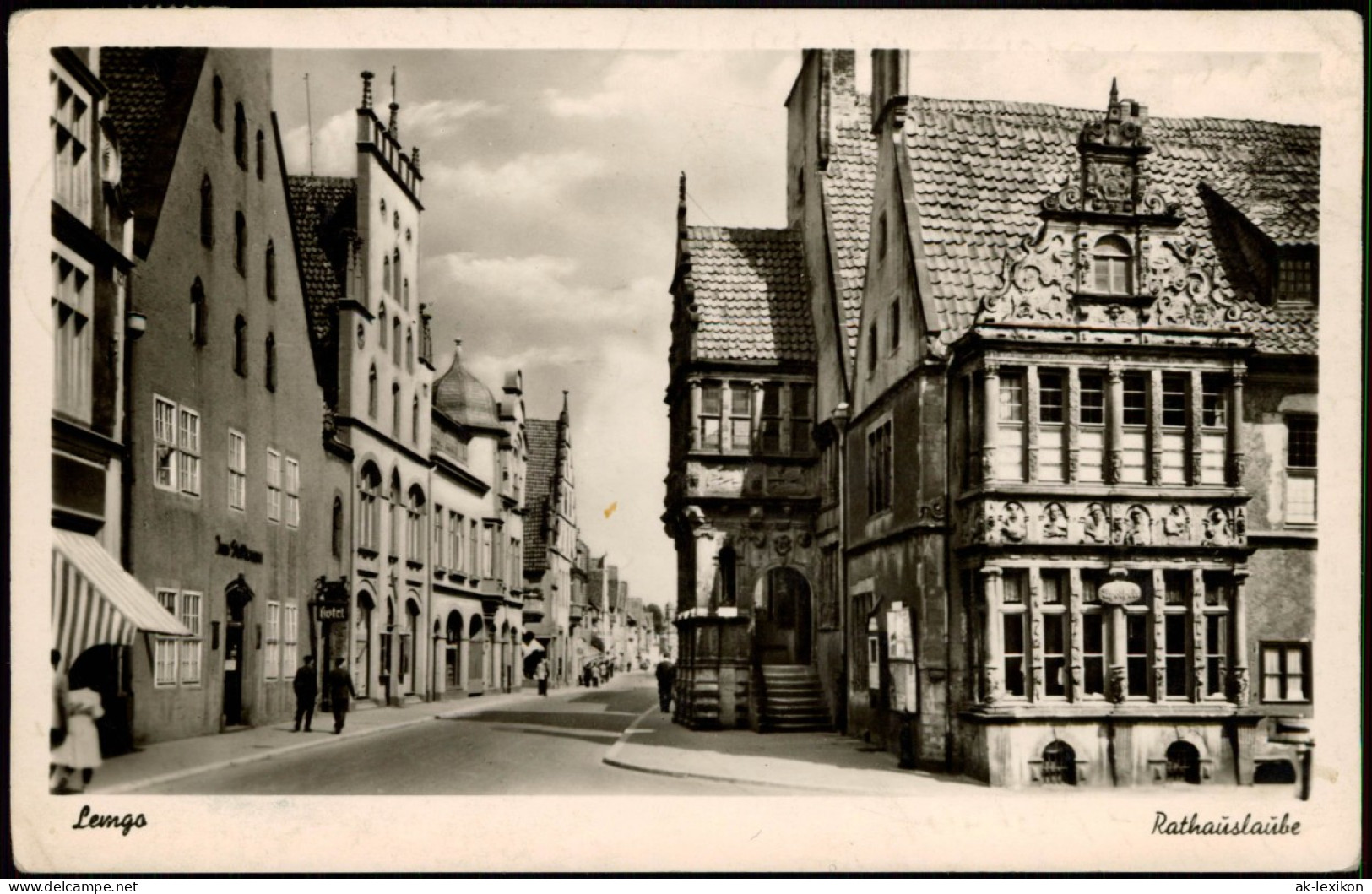 Ansichtskarte Lemgo Straßen Ansicht Rathaus-Laube 1957 - Lemgo