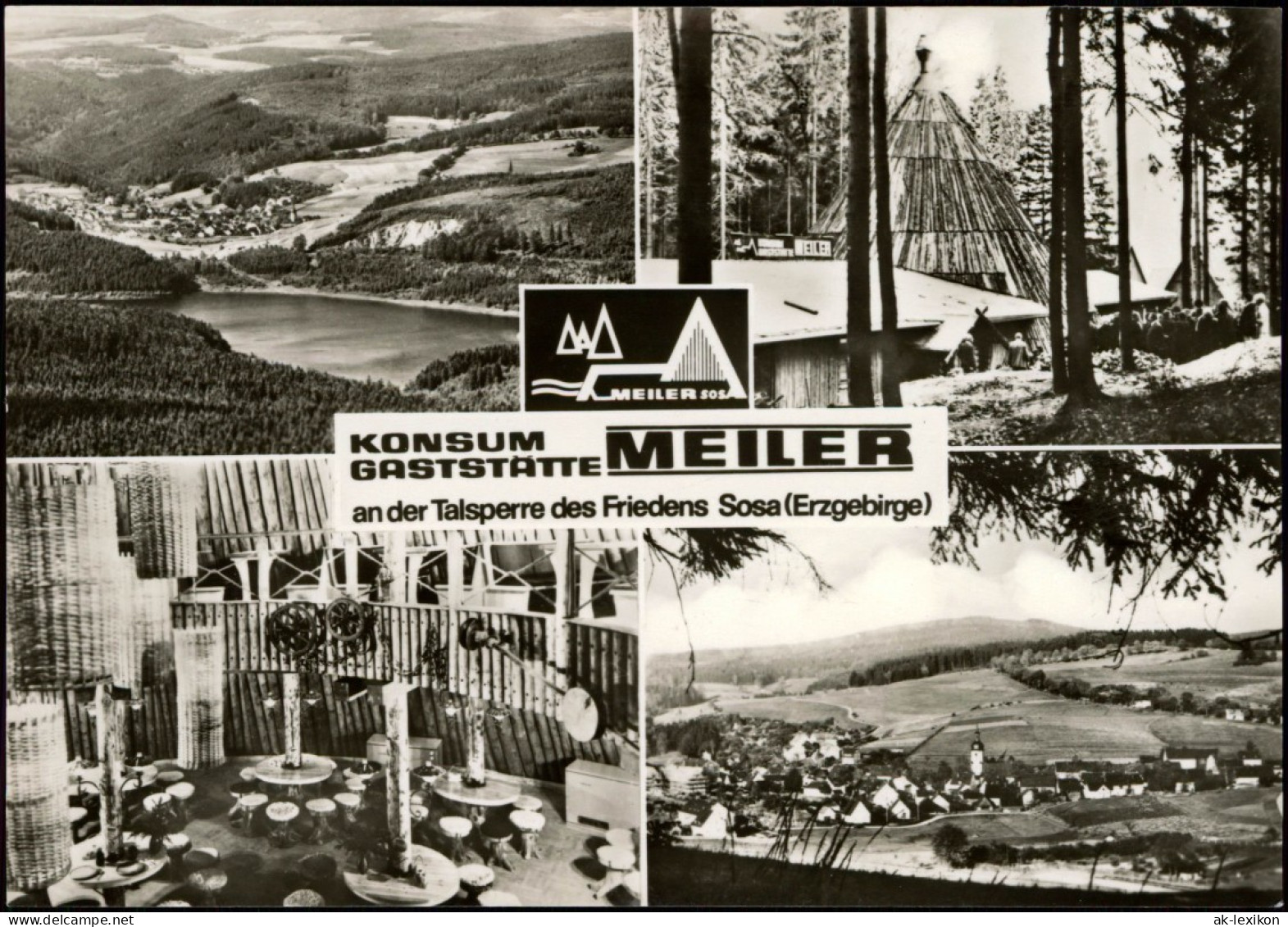 Sosa (Erzgebirge)-Eibenstock Konsum Gaststätte Meiler DDR Mehrbildkarte 1971 - Eibenstock