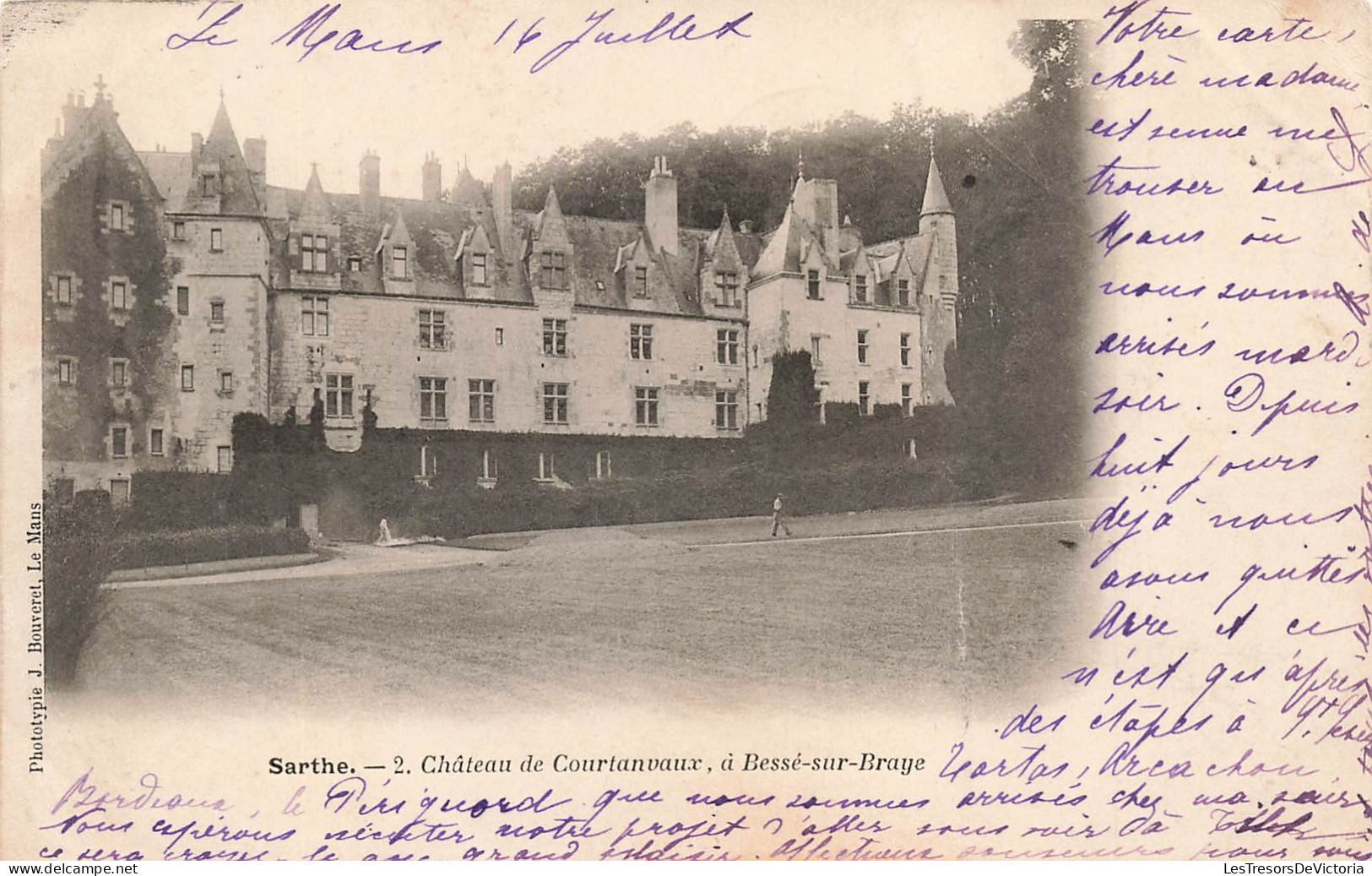 FRANCE - Bessé Sur Braye - Château De Courtanvaux - Carte Postale Ancienne - Otros & Sin Clasificación