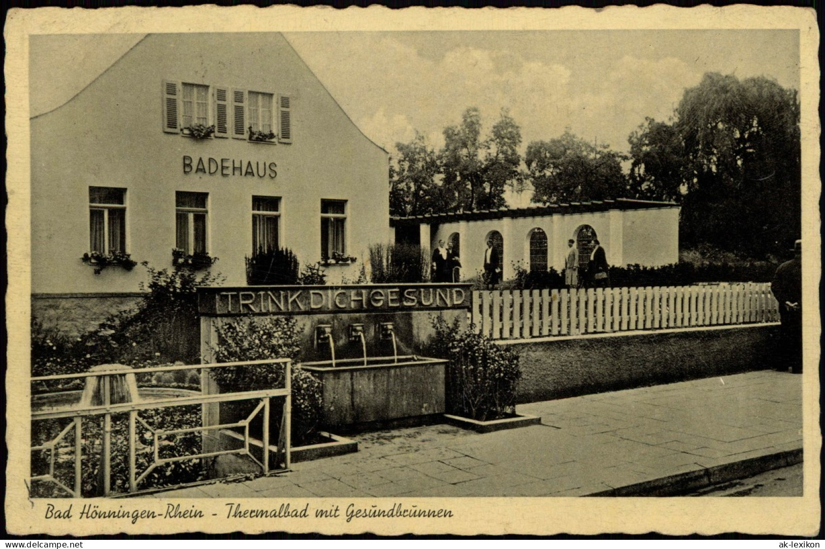 Ansichtskarte Bad Hönningen Thermalbad Mit Gesundbrunnen 1938 - Bad Hönningen