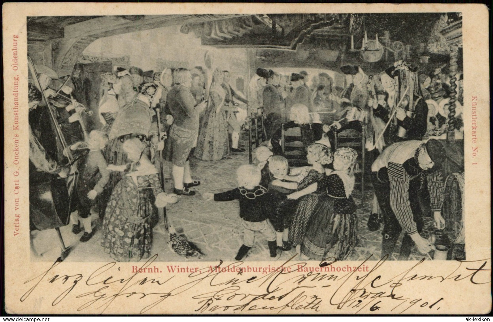 Oldenburg Bernh. Winter, Oldenburgische Bauernhochzeit Typen 1901 - Oldenburg