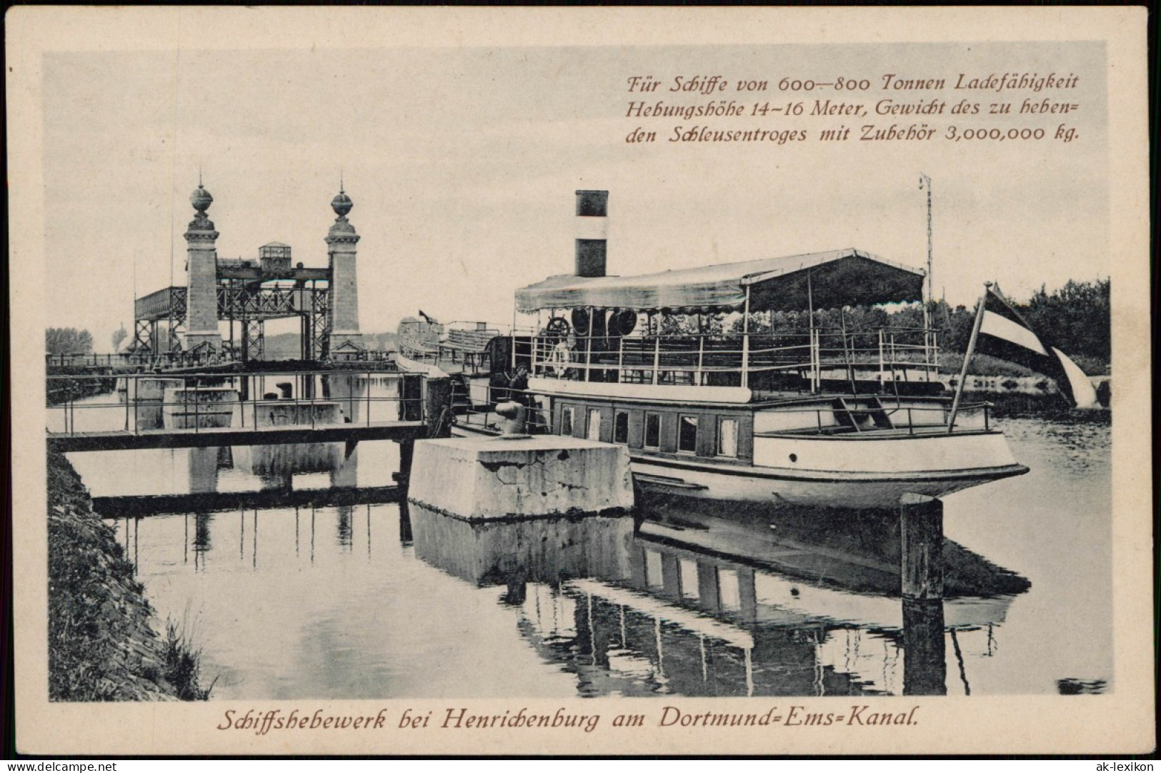 Henrichenburg-Castrop-Rauxel Schiffshebewerk - Fahrgastschiff 1915 - Castrop-Rauxel