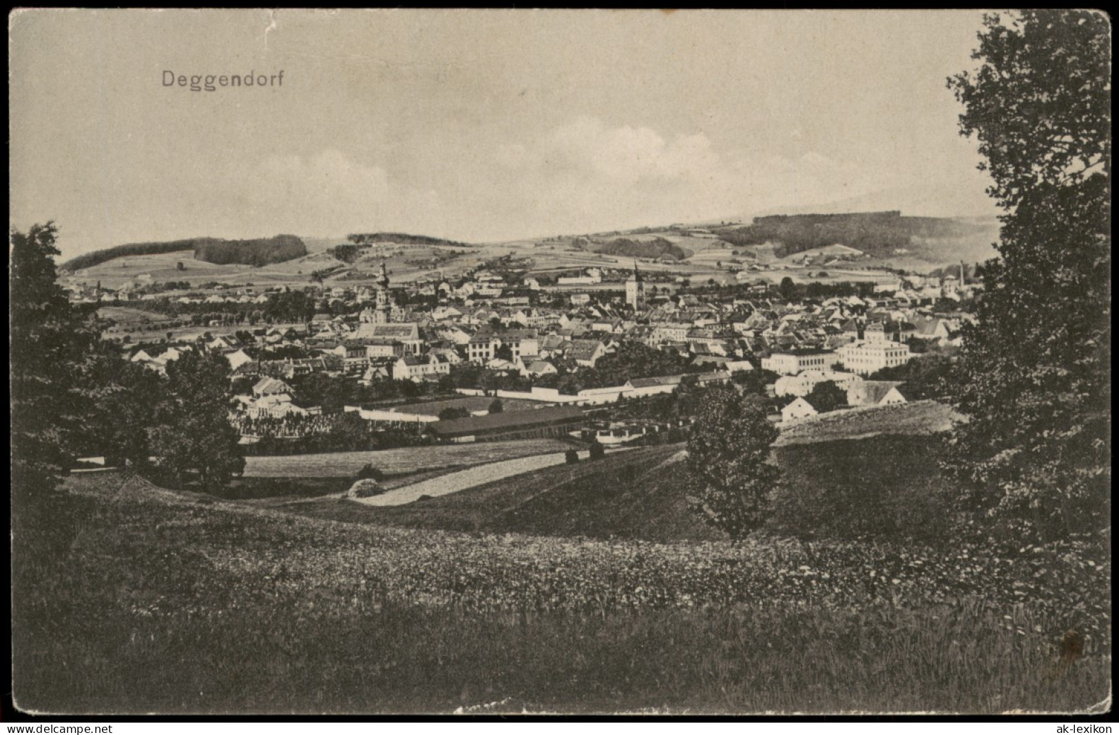 Ansichtskarte Deggendorf Blick Auf Die Stadt 1920  Gel. MF - Deggendorf