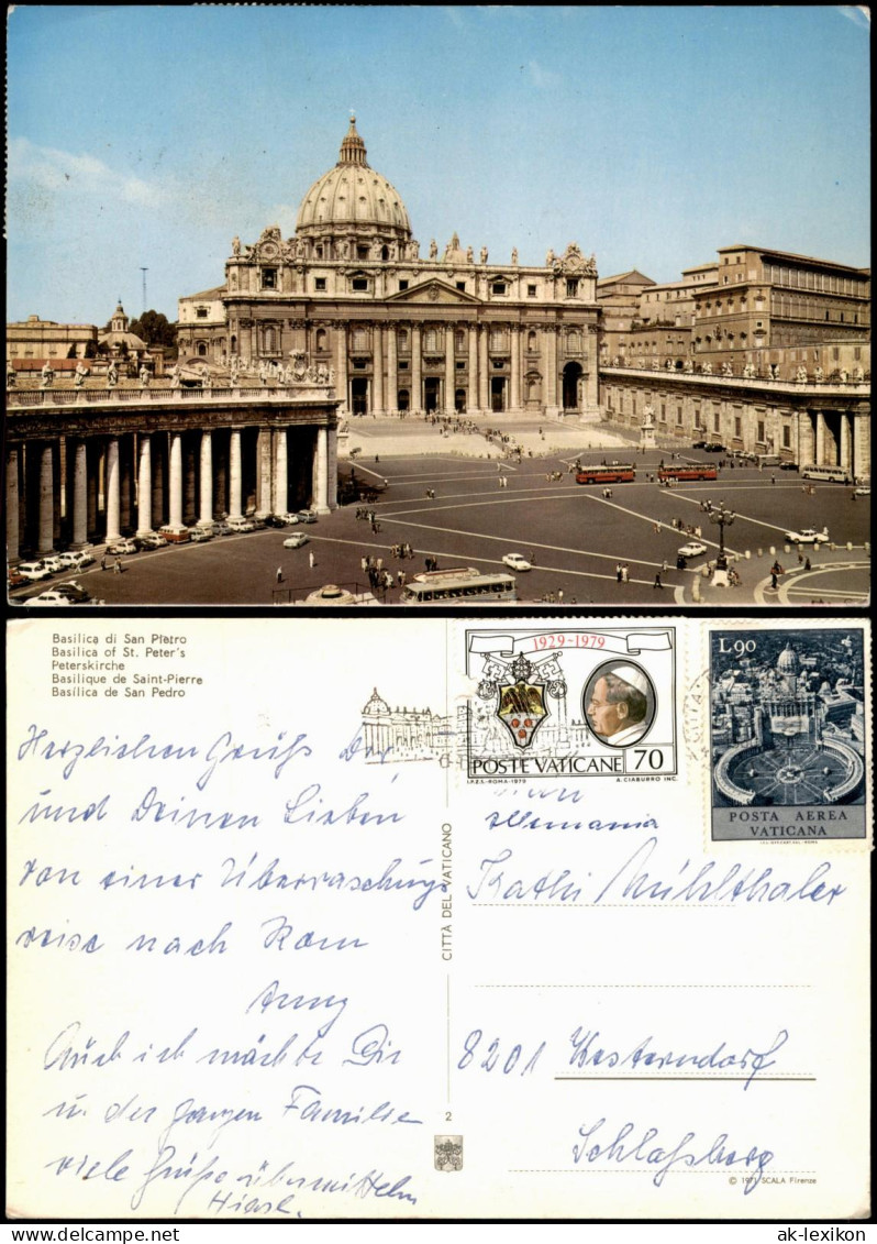 Postcard Vatikanstadt Rom Basilica Di San Pietro Peterskirche 1979 - Vatikanstadt