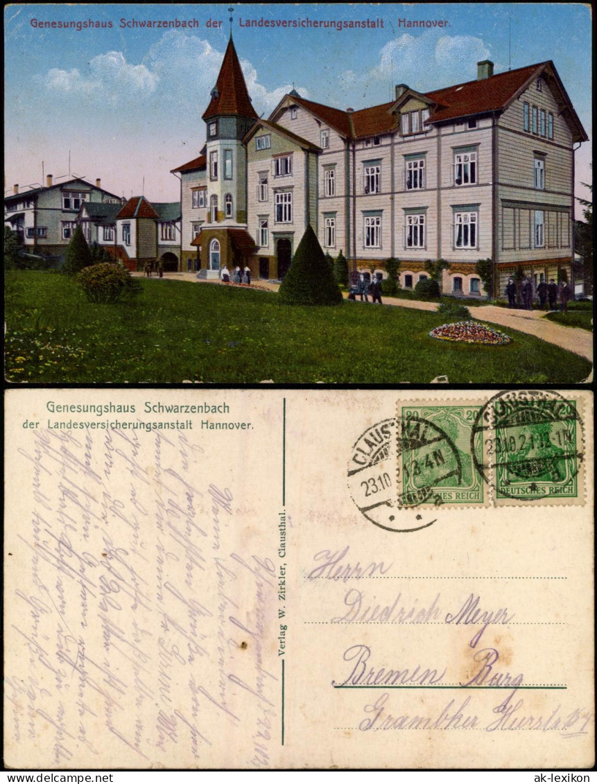 Clausthal-Zellerfeld Genesungshaus Schwarzenbach Der LV Hannover. 1921 - Clausthal-Zellerfeld
