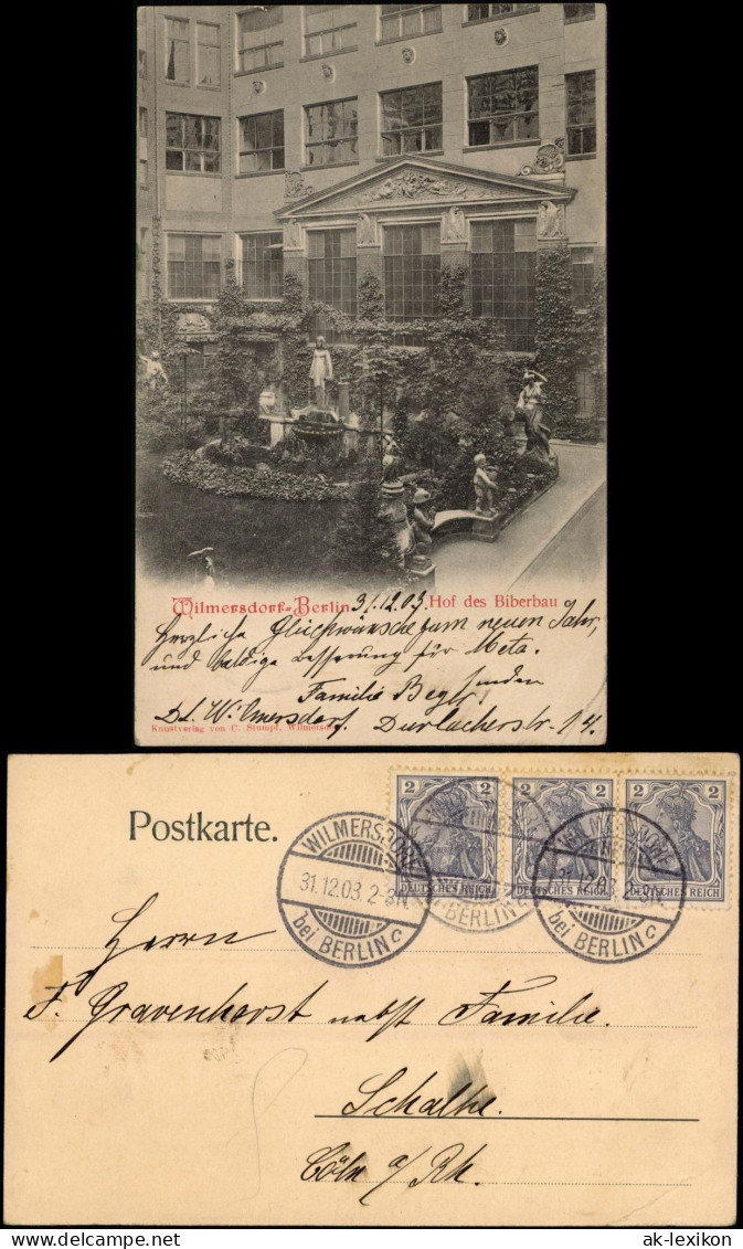 Ansichtskarte Wilmersdorf-Berlin Hof Des Biberbau 1903 - Wilmersdorf